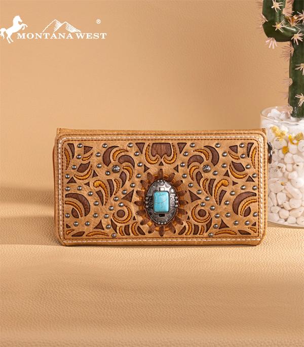 Montana West Turquoise Concho Wallet