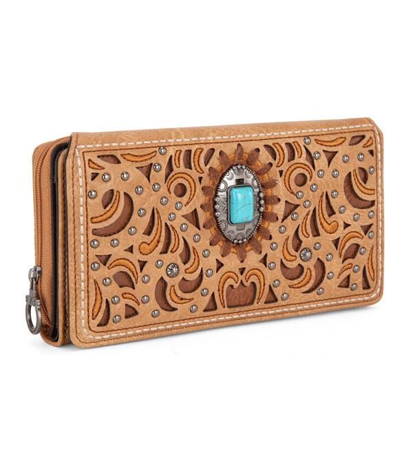 Montana West Turquoise Concho Wallet