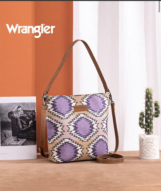 WRANGLER DUAL SIDED PRINT CANVAS SHOULDER BAG
