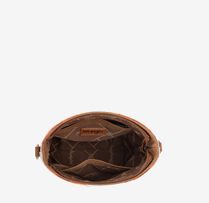 WRANGLER DUAL SIDED PRINT CANVAS SHOULDER BAG