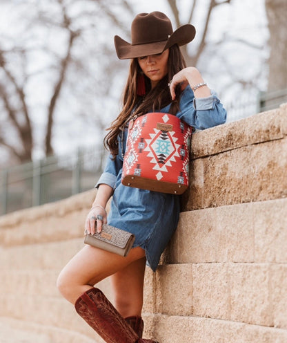 WRANGLER DUAL SIDED PRINT CANVAS SHOULDER BAG