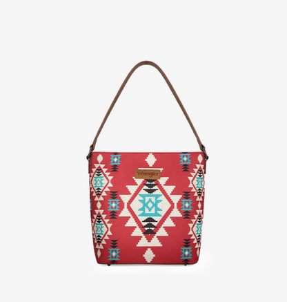 WRANGLER DUAL SIDED PRINT CANVAS SHOULDER BAG